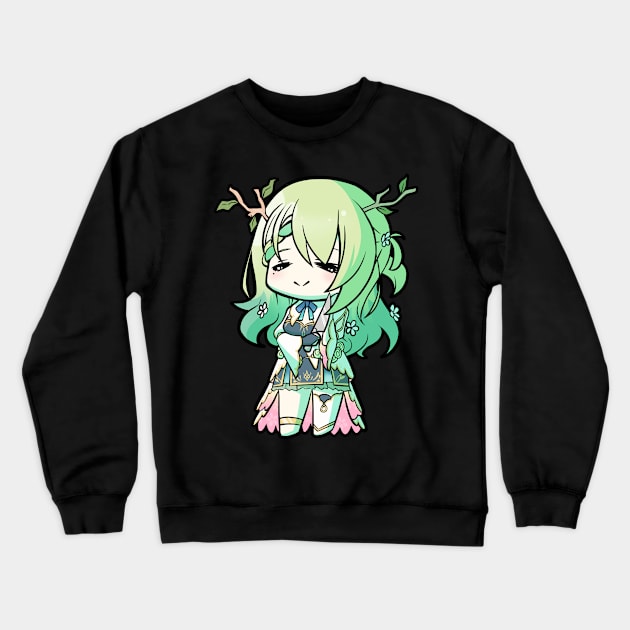 Chibi Ceres Fauna - Hololive Crewneck Sweatshirt by MangaXai